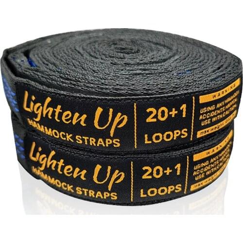 Lighten Up Hammock Straps Special Reinforced Polyester Straps 20 Ring 20+1 Loops