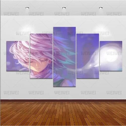 Gentle and Bright White-Haired Teenager Poster Home Wall Art Decoration Canvas Painting for Living Room and Bedroom Frameless