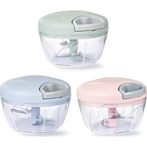 Hand Powered Portable Food Processor Mixer Vegetable Grinder Mini Garlic Masher Home Kitchen Blender Multifunctional Cute Puller