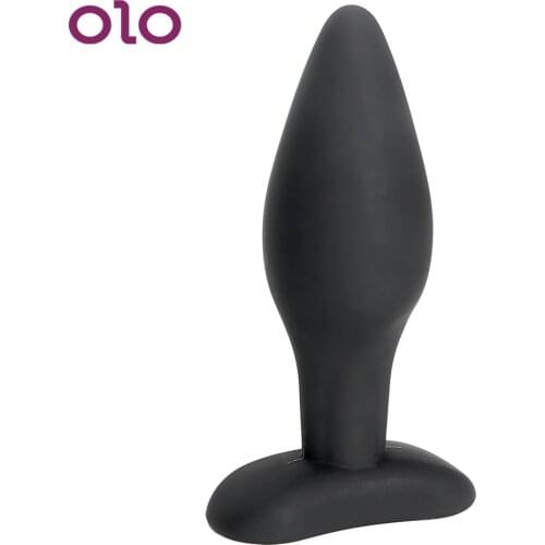 OLO Silicone Adult Products Black Prostate Massager Erotic Toys Big Butt Plug Anal Plug Anal Sex Toys for Men Women Gay