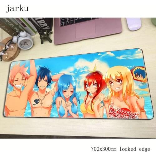 FAIRY TAIL pad mouse computador gamer mause pad 700x300X2MM padmouse big locked edge mousepad ergonomic gadget office desk mats