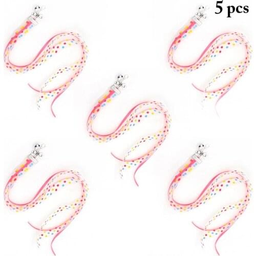 5PCS Cat Wand Replacements Attachments Ribbon Cat Stick Toy Replacements Pet Teaser Refills Cat Funny Exercise Playing Toy