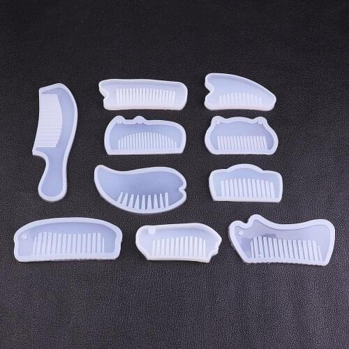 1Pc Crystal Epoxy Resin Mold Mix Comb Shape Casting Silicone Mould DIY Crafts Jewelry Mold Making Findings Tools