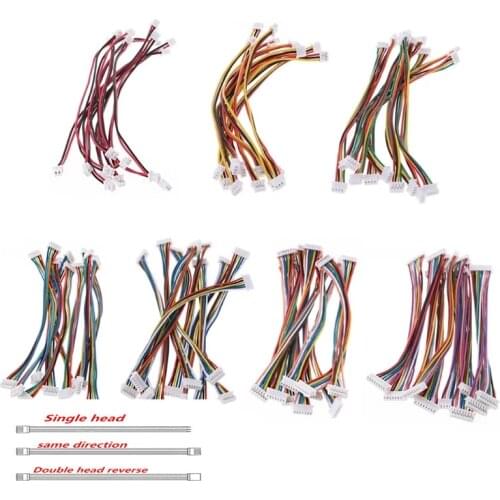 10Pcs Cable Connector 1.25 JST Double Electronic Wire Connectors 2/3/4/5/6/7/8 Pin 10cm 15cm 20cm DIY Line-M35