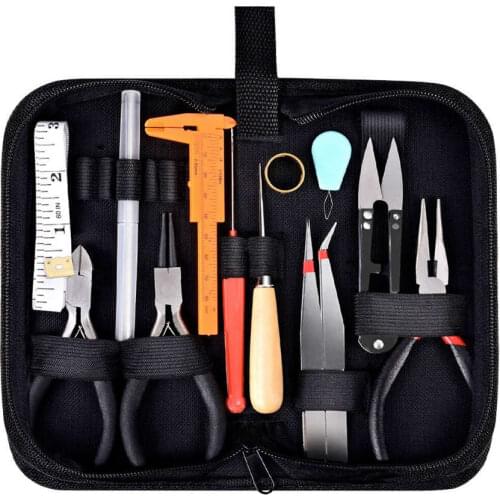 19Pcs Jewelry Making Tools Kit with Zipper Storage Case for Jewelry Crafting and Jewelry Repair