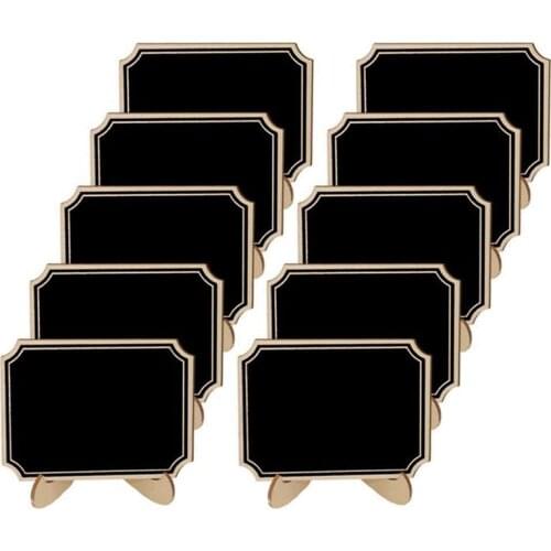 20 Pack Mini Chalkboards with Support Easels Stand,Place Cards Small Rectangle Little Wood Blackboard for Weddings Birthday Pa