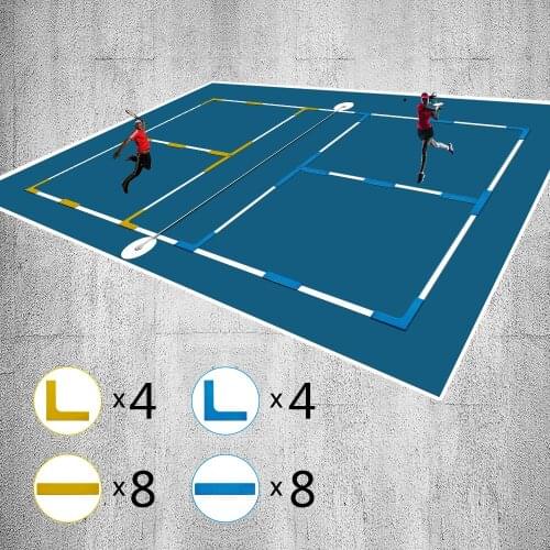 24pcs Pickleball Court Marker Set TPE Non Slip Racquet Sports Ground Court Maker for Badminton Tennis Soccer Agility Training