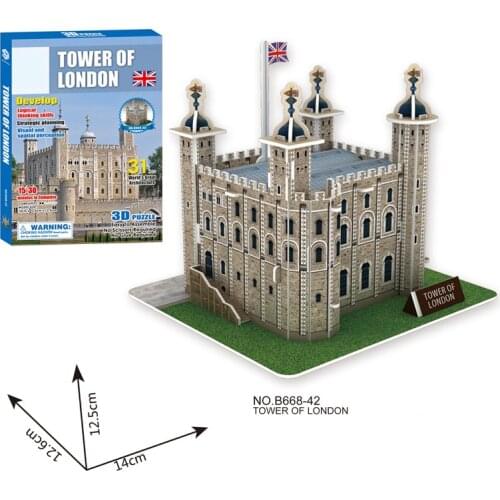3D puzzle England World Famous building Tower of London United Kingdom architectures model educational toys for kids gifts