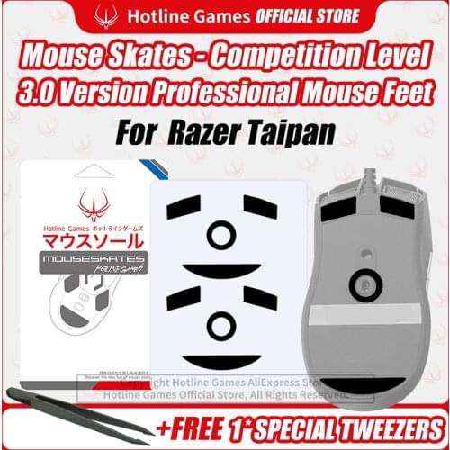 Hotline Games 3.0 Competition Level Mouse Skates Mouse Feet Pad for Razer Taipan Mouse 0.28mm/0.6mm Thickness