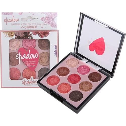 9 Color Fashion Wet Eyeshadow Palette Pearly Matte Brighten Powder Easy Color Lasting Women Beauty Eyes Long Make Up