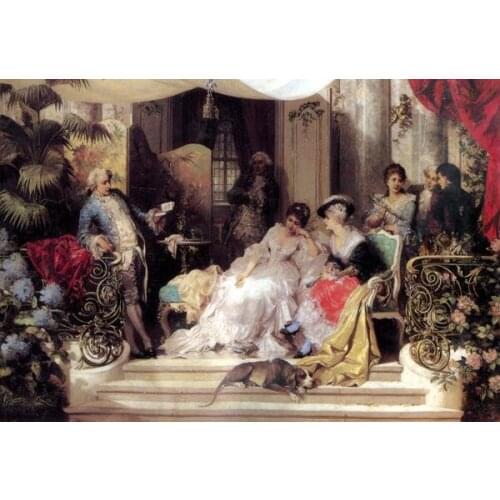 Free shipping classical beauty fairlady canvas prints court figure oil painting printed on canvas wall art decoration picture