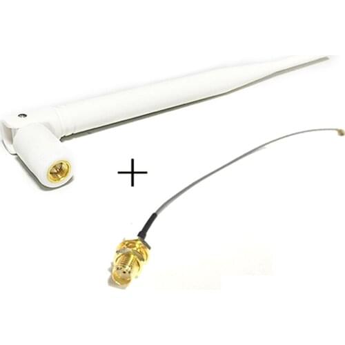 2.4Ghz antenna 6dbi high gain Wifi Antenna SMA Male connector Omni-Directional 200mm+ SMA female to IPX connector cable