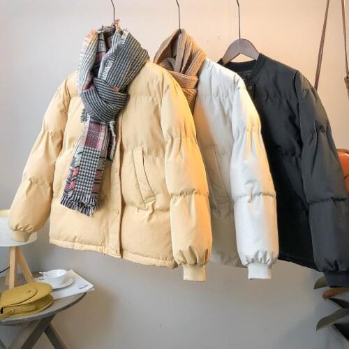 Baseball cotton-padded jacket female brief paragraph in the new tide student winter thickening cotton-padded clothes coat bread