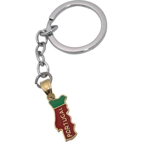 Zkd portugal map National Flag key chain & key ring country map jewelry