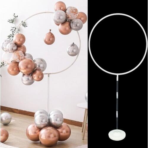 Party Ballon Decor Round Stand Balloon Hoop Plastic Balloon Stand Holder Stick Baby Shower Wedding Baloon Background Decorations