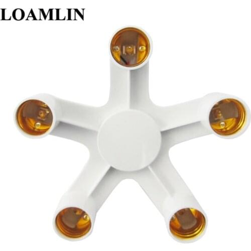 1 to 2/3/4/5 Lamp Holder Converters E27 to E27 Base Socket Splitter LED Light Lamp Bulb Adapter Holders
