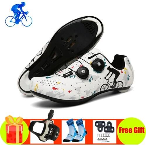 Professional road bicycle shoes men women sapatilha ciclismo self-locking racing bike sneakers breathable superstar cycling shoe
