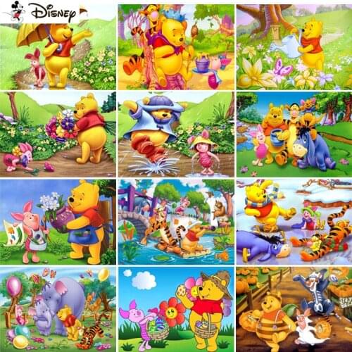 5D DIY Diamond Painting Kit Disney "Cartoon Winnie Pooh"Full Drill Embroidery Mosaic Art Picture of Rhinestones Home Decor Gift