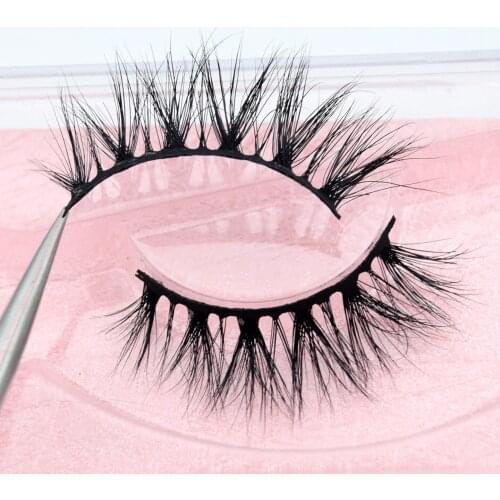 Visofree Handmade natural Crossing Soft False Eyelashes 1 pair glitter packing Makeup Extension Long lash 3D Mink Lashes M16