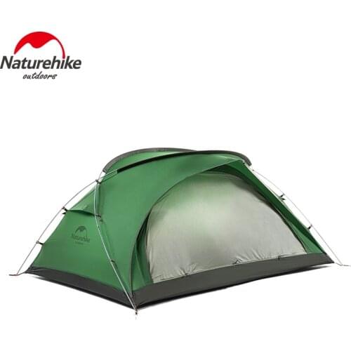 Naturehike Ultralight Camping Tent 2 Person Rainproof Two Doors 20D Nylon Coating For Outdoor Hiking Travel With Free Mat