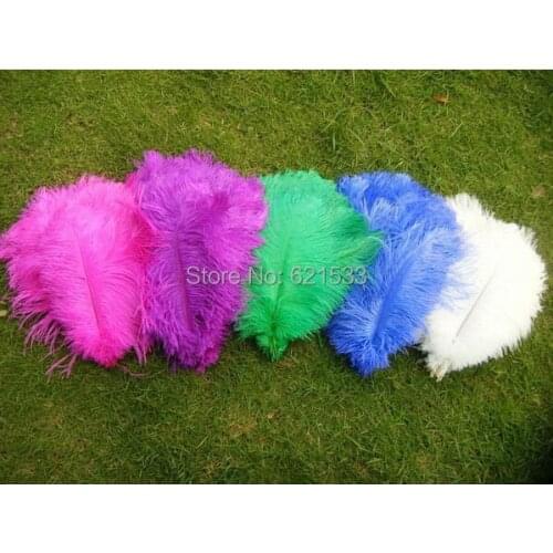 Wholesale,1000Pcs/lot!High Quality Natural OSTRICH FEATHERS 40-45cm/16-18inch 10colours available EMS freeshiping