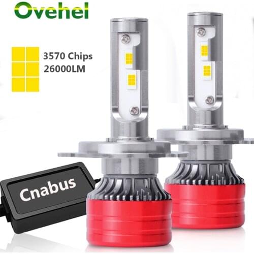 OVEHEL H4 Led Headlight for Auto 26000LM CANBUS LED Bulb for Car Light Bulb H1 H7 LED H11 9005 9006 HB3 HB4 12V 6000K Car Light