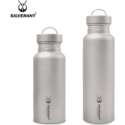 Pure Titanium Water Coffee Tea Bottles Flasks Portable Outdoor Camping Travel Gear EDC Tools 500ml & 800ml