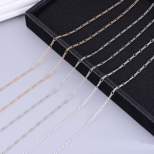 Silver Gold White K 3mm Copper Collarbone Chain Handmade Jewelry Making Findings Component DIY Accessories 10m/roll Wholesale