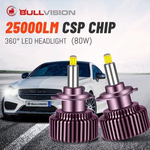 25000LM D2S D4S HID Headlight 360 LED H7 9012 H1 H4 9005 9006 HB3 HB4 H11 H8 H9 CSP High Low Beam Car Xenon Lamp Canbus No Error