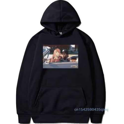 Hooded for Man Zero Two Ice Cube Darling In The Franxx Long sleeve Sweatshirt Custom Birthday Gift Clothing Plus Size Coat