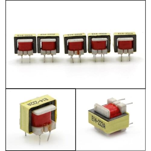 5Pcs 1300 : 8 Ohm Audio Transformer EE14 Transformateur POS Transformador