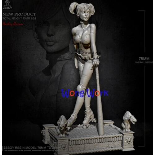 Wong Work Unpainted Resin H75mm 1/24 Unassembled Garage Kits GK Model Kit Figure TD-2486