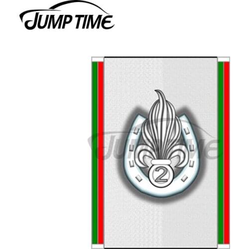 Jump Time 13 x 6.9cm For 2nd Foreign Infantry Regiment French Foreign Legion Car Stickers Vinyl Decoration Suitable for Vehicles