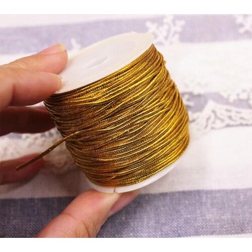 Gold String For Trademark Jewelry Bracelet Twine Tag Tassel Making Crafts Gift Thread For Wedding Christmas Rope