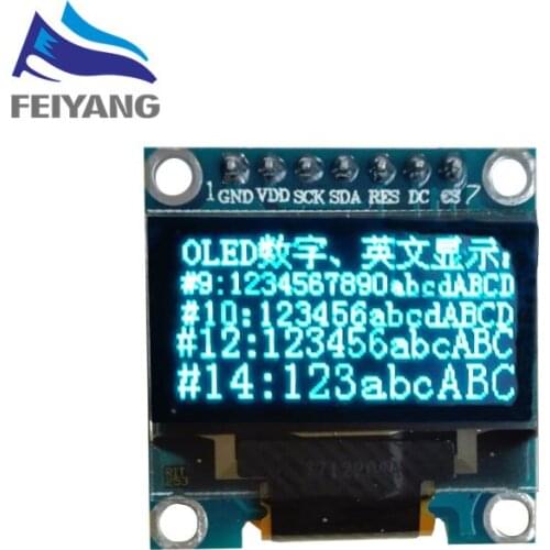 10pcs SAMIORE ROBOT 7 pin-0.96"BLUE OLED module 0.96 OLED New 128X64 OLED LCD LED Display Module 0.96" SPI Communicate