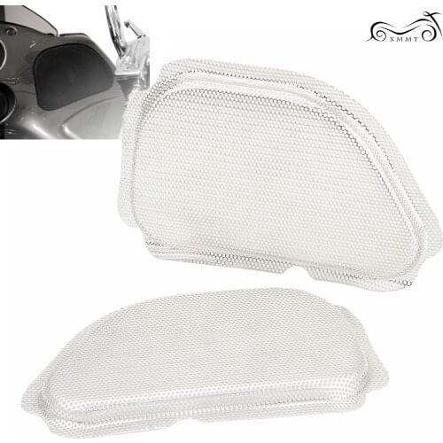 2Pcs Motorcycle Chrome Mesh Front Speaker Grills Cover For Harley Road Glide Custom CVO FLTRXSE2 2013