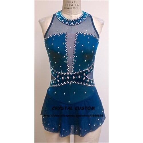 2016 Competition Figure Ice Skating Dresses For Women With Spandex Graceful New Brand Figure Skating Competition Dress DR2575