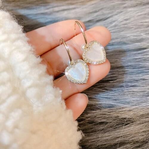 2020 New Fashion Trend Womens Earrings Simple Delicate Sweet Heart Shape Earrings For Women Party Jewelry Gifts Wholesale