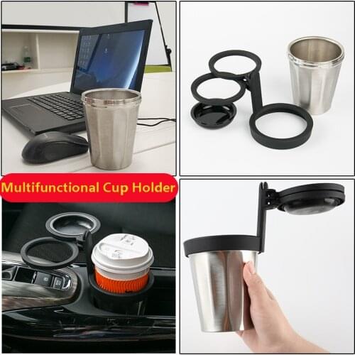 3in1 In-car Seat Water Cup Holder ABS Stainless Steel Multi-function Vehicle Cup/mobile Phone Holder Water Cup Beverage Holder