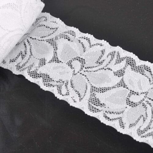 6cm width White Flower pattern Embroidered Lace Fabric Trim Ribbon Garment Accessories for wedding decoration 5 yard/lot CP1369
