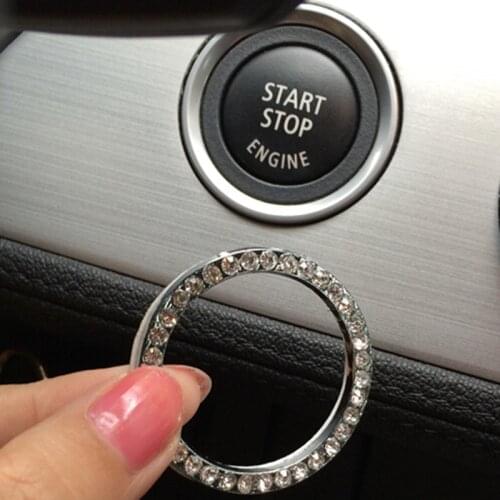 Diamond Ignition Switch Cover Decoration Sticker Protection Ring for Chery Tiggo Fulwin Geely Vision SC7 MK CK Cross Gleagle SC7