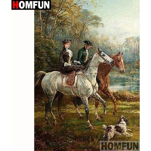 HOMFUN Full Square/Round Drill 5D DIY Diamond Painting "Character painting" Embroidery Cross Stitch 5D Home Decor Gift A18374