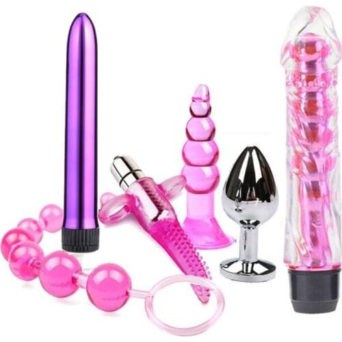 Adult Sex Product Kit BDSM Slave Bandage Flirt GamesDildo Vibrator & Anal Plugs