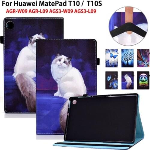 Cartoon Cat Case For Huawei Matepad T10 9.7 inch Funda For Huawei Matepad T10S MatePad T 10 T 10s 10.1 Cover Coque Stand Shell