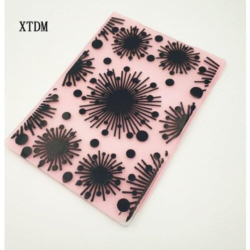 HOT plastic fireworks template craft card making paper card album wedding decoration scrapbooking Embossing folders