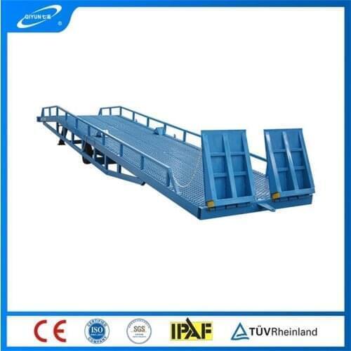 Kinglift 10 ton manual control economic forklift container ramp workshop goods transporting mobile yard ramp