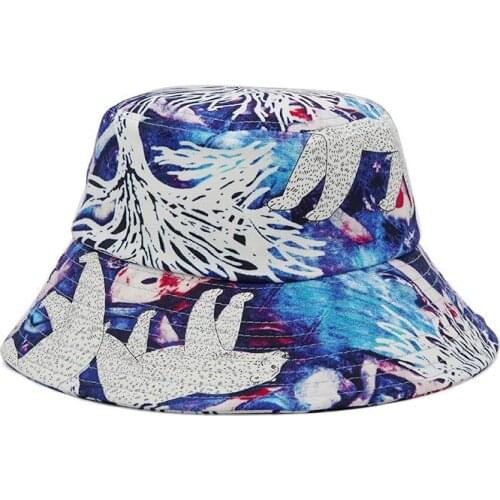 LDSLYJR Cotton Fashion Joker Animal Pattern Bucket Hat Fisherman Hat Outdoor Travel Hat Sun Cap Hats for Men and Women 401