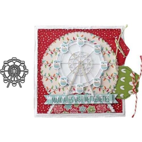 Ferris Wheel Metal Cutting Dies for Scrapbooking Mold Cut Stencil Handmade Tools DIY Card Make Mould Model Craft Decoration New