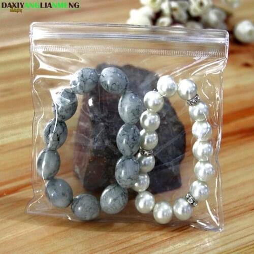 Jewelry Storage Bags Valve Transparent Plastic Pvc 50pcs 12x12cm 0.48mm Wedding