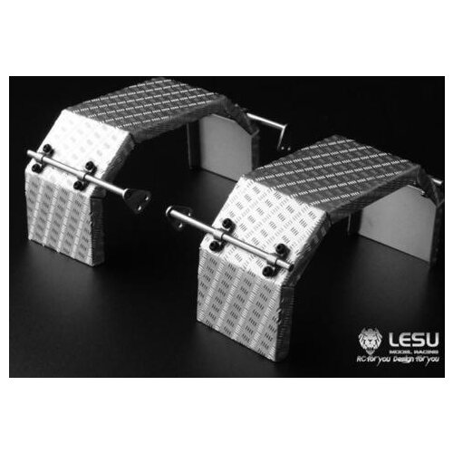 Metal Stainless Steel Front Mud Plates for 1/14 LESU Tamiya RC Truck Tractor Car TH02292